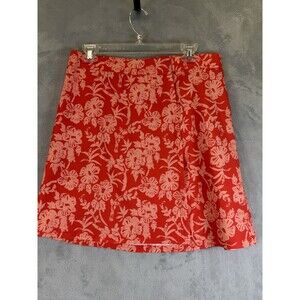 Ripskirt Women's Medium Skirt Orange Hibiscus Swim Skirt Beach